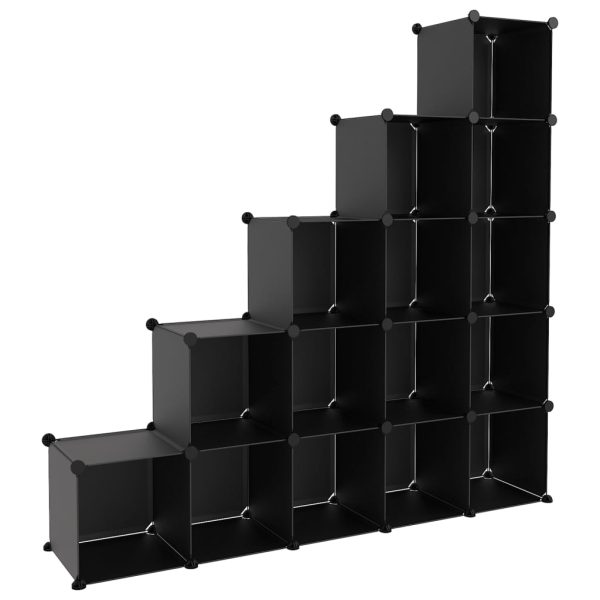 Organizador de arrumação com 15 cubos PP preto - Image 2