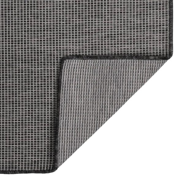 Tapete de tecido plano para exterior 100x200 cm cinzento - Image 2