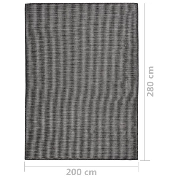 Tapete de tecido plano para exterior 200x280 cm cinzento - Image 6