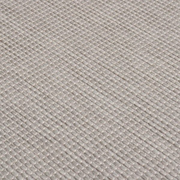 Tapete de tecido plano p/ exterior 80x150 cm cinza-acastanhado - Image 5