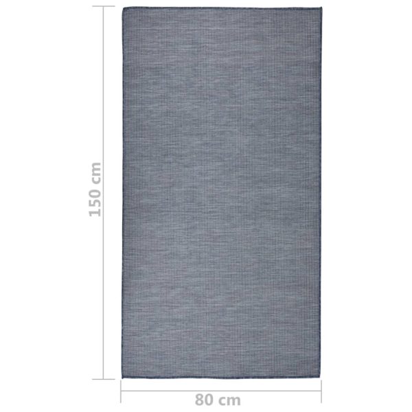 Tapete de tecido plano para exterior 80x150 cm azul - Image 6