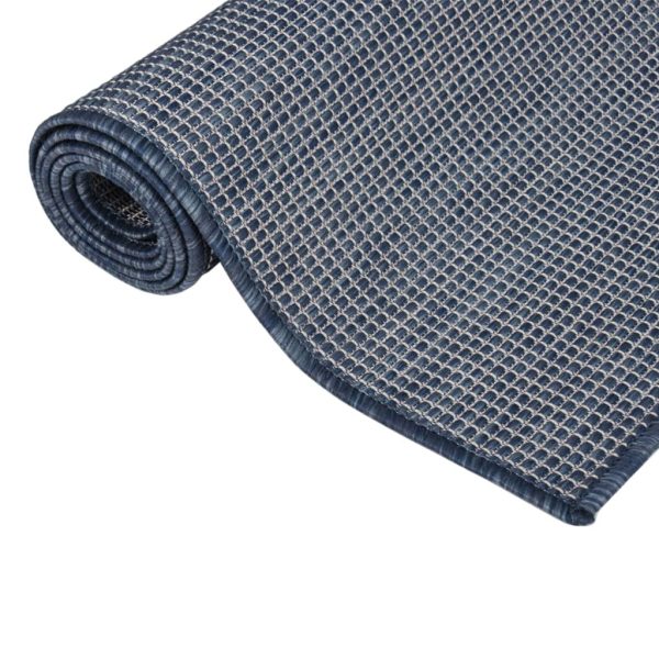 Tapete de tecido plano para exterior 100x200 cm azul - Image 3