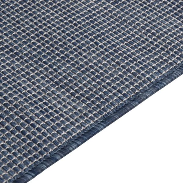 Tapete de tecido plano para exterior 100x200 cm azul - Image 4