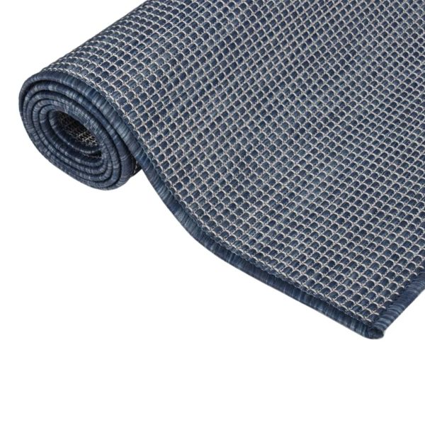 Tapete de tecido plano para exterior 120x170 cm azul - Image 3