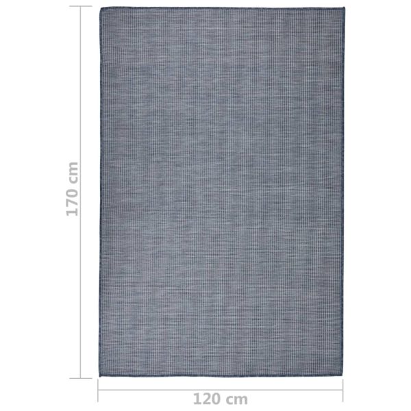 Tapete de tecido plano para exterior 120x170 cm azul - Image 6