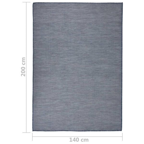 Tapete de tecido plano para exterior 140x200 cm azul - Image 6