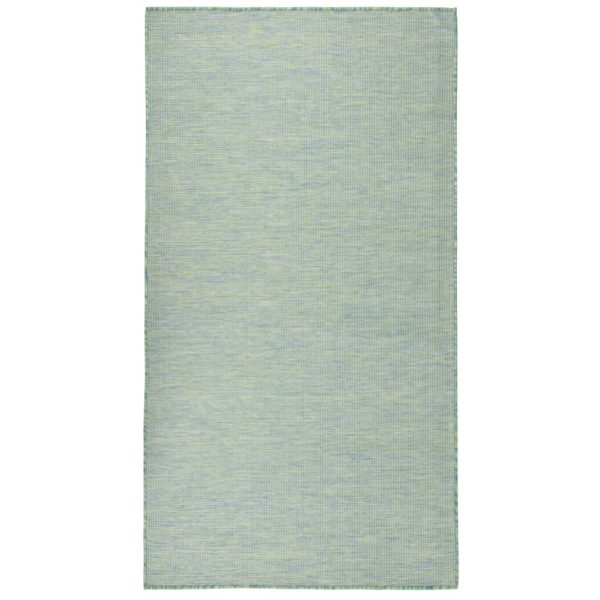Tapete de tecido plano para exterior 80x150 cm turquesa