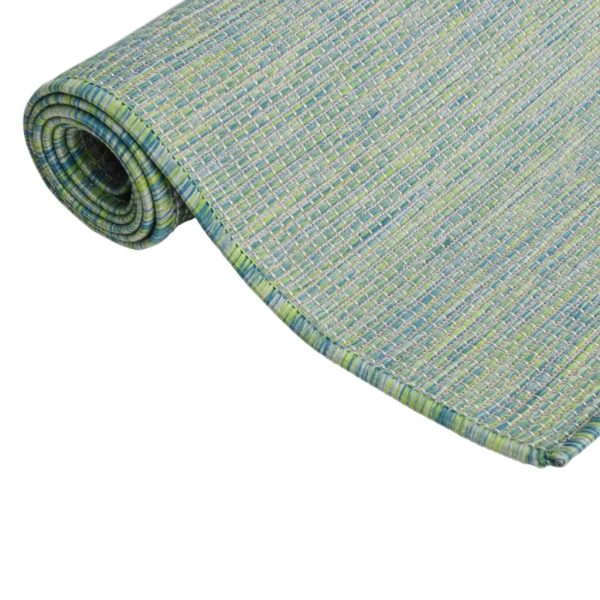 Tapete de tecido plano para exterior 80x150 cm turquesa - Image 3