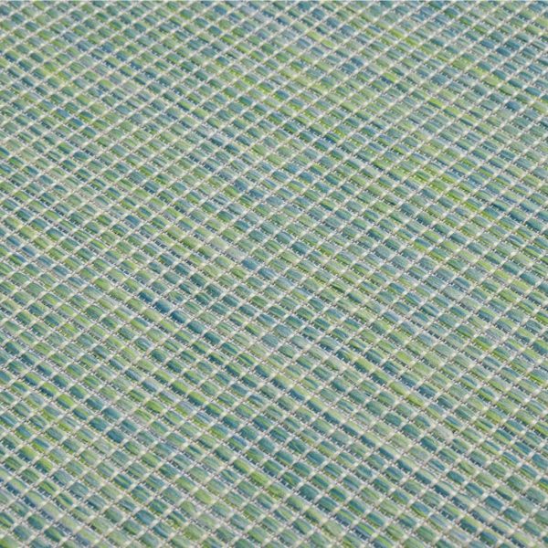 Tapete de tecido plano para exterior 80x150 cm turquesa - Image 5