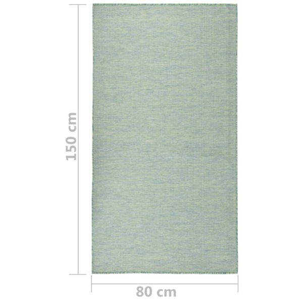 Tapete de tecido plano para exterior 80x150 cm turquesa - Image 6