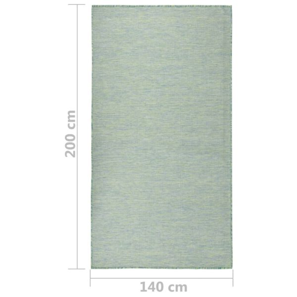 Tapete de tecido plano para exterior 140x200 cm turquesa - Image 6