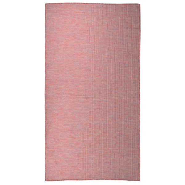 Tapete de tecido plano para exterior 80x150 cm vermelho