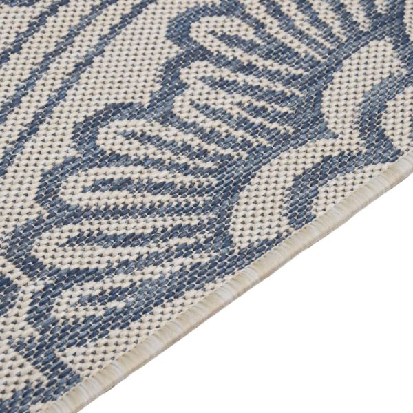 Tapete de tecido plano para exterior 80x150 cm padrão azul - Image 4