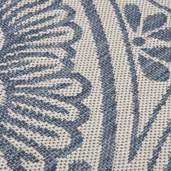Tapete de tecido plano para exterior 80x150 cm padrão azul - Image 5