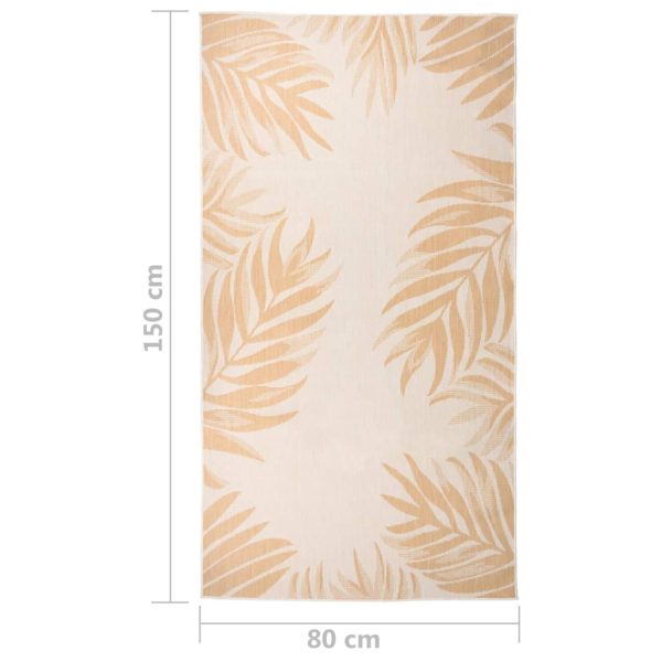 Tapete de tecido plano para exterior 80x150 cm padrão folhas - Image 6