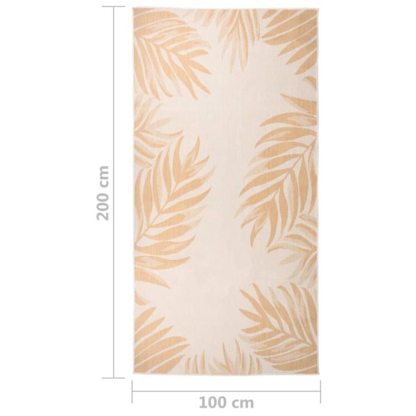 Tapete de tecido plano para exterior 100x200 cm padrão folhas - Image 6