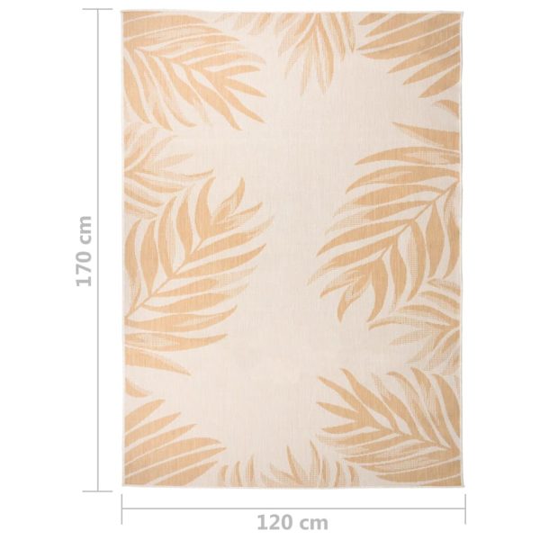 Tapete de tecido plano para exterior 120x170 cm padrão folhas - Image 6