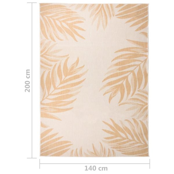 Tapete de tecido plano para exterior 140x200 cm padrão folhas - Image 6
