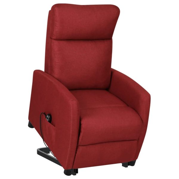 Poltrona reclinável elevatória tecido vermelho tinto - Image 2
