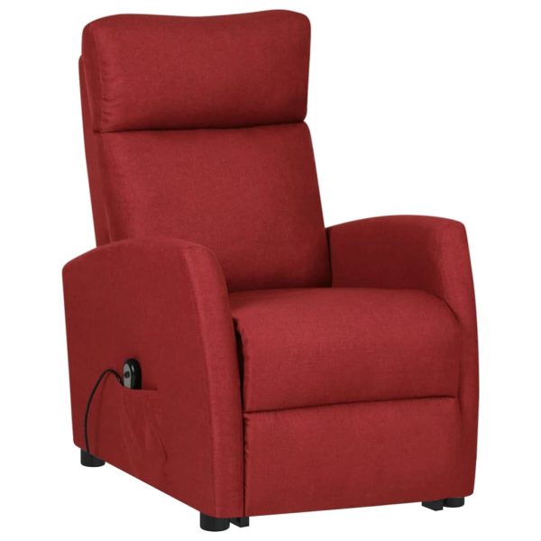 Poltrona reclinável elevatória tecido vermelho tinto - Image 3