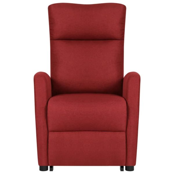 Poltrona reclinável elevatória tecido vermelho tinto - Image 4