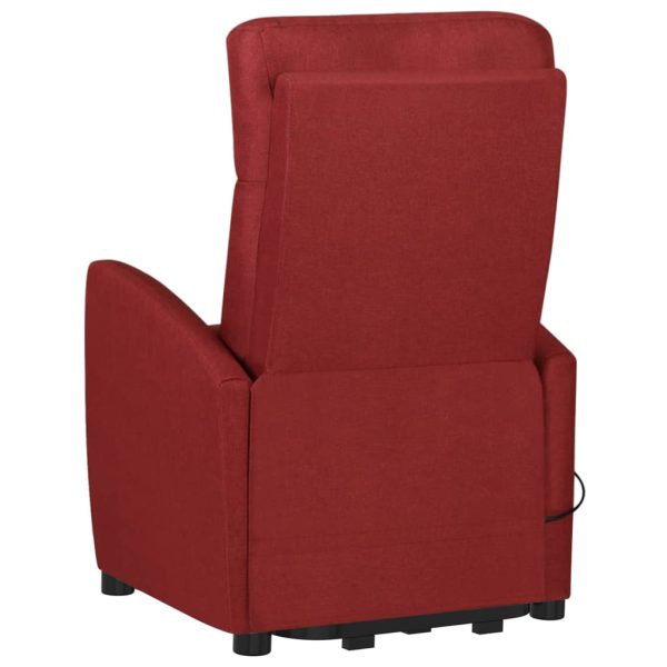 Poltrona reclinável elevatória tecido vermelho tinto - Image 5