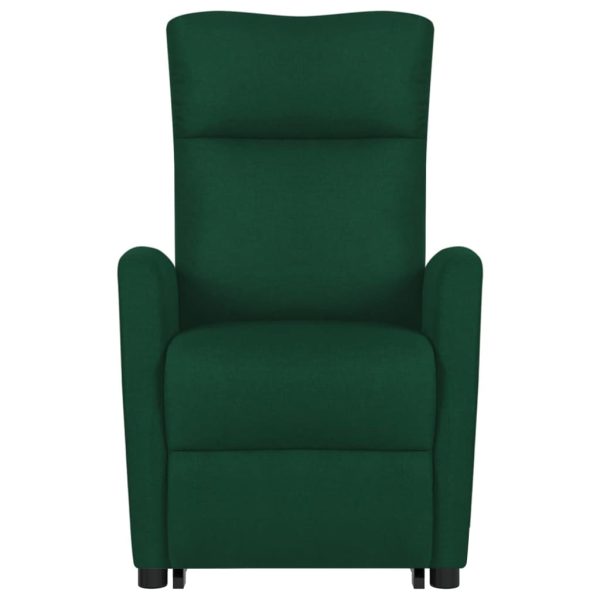 Poltrona reclinável elevatória tecido verde-escuro - Image 4