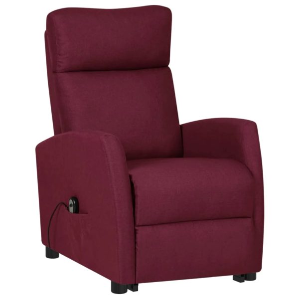 Poltrona reclinável elevatória tecido roxo - Image 3
