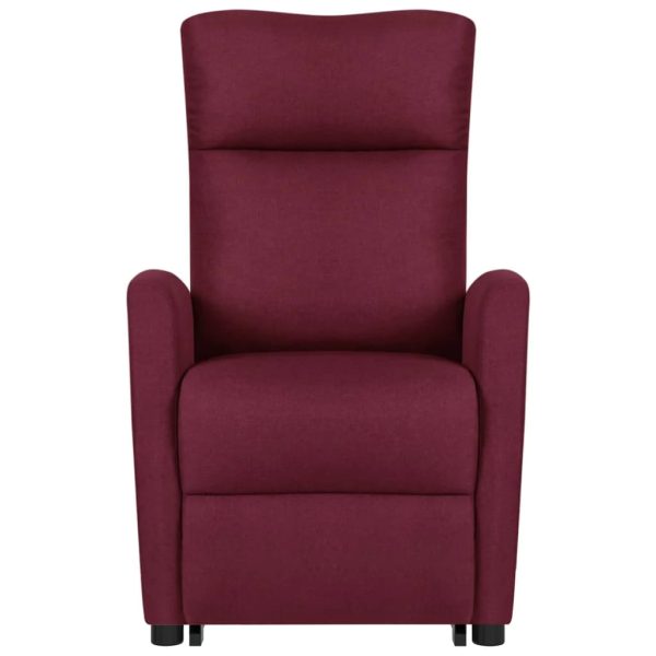 Poltrona reclinável elevatória tecido roxo - Image 4