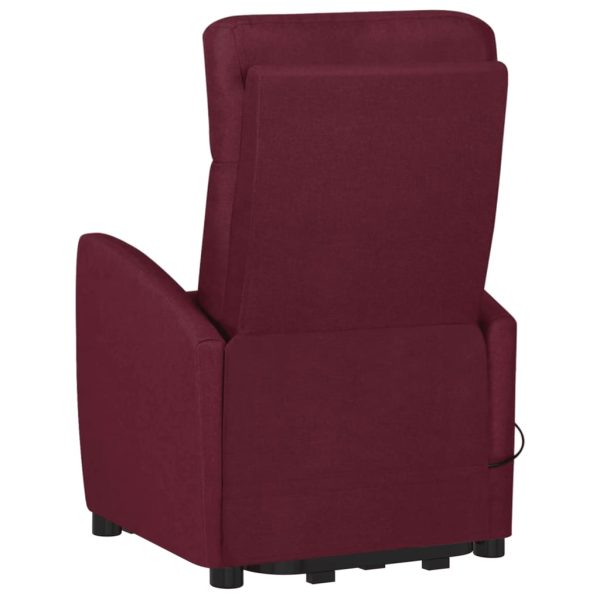 Poltrona reclinável elevatória tecido roxo - Image 5