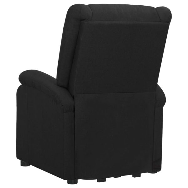 Poltrona reclinável elevatória de massagens tecido preto - Image 5