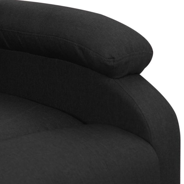 Poltrona reclinável elevatória de massagens tecido preto - Image 7
