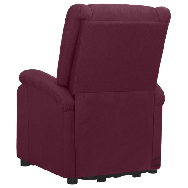 Poltrona reclinável elevatória de massagens tecido roxo - Image 5
