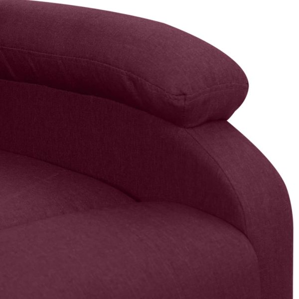 Poltrona reclinável elevatória de massagens tecido roxo - Image 7