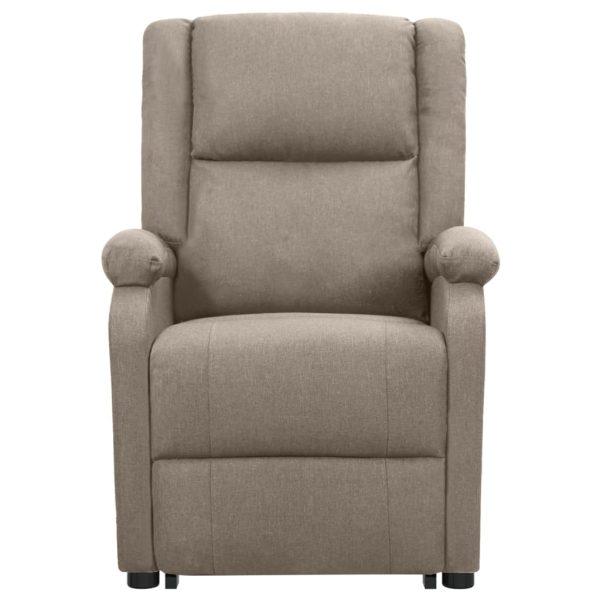 Poltrona reclin. elevatória massagens tecido cinza-acastanhado - Image 3