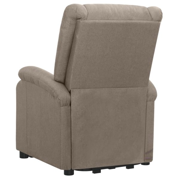 Poltrona reclin. elevatória massagens tecido cinza-acastanhado - Image 5
