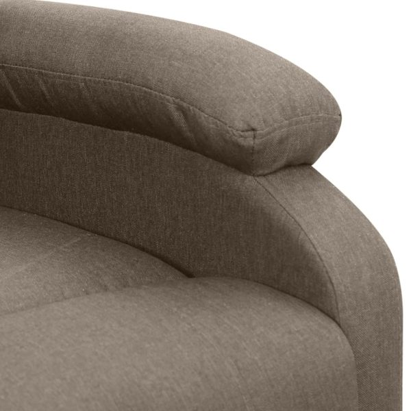 Poltrona reclin. elevatória massagens tecido cinza-acastanhado - Image 7