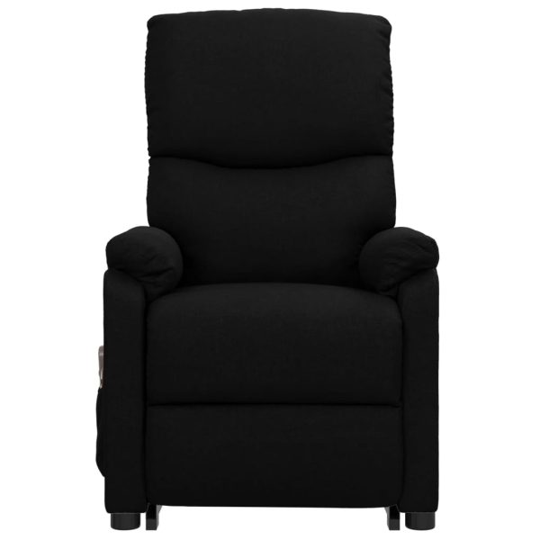 Poltrona reclinável elevatória de massagens tecido preto - Image 4