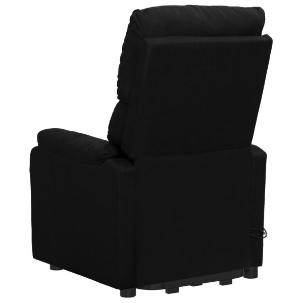 Poltrona reclinável elevatória de massagens tecido preto - Image 5