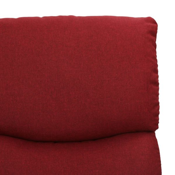 Poltrona reclinável elevatória massagens tecido vermelho tinto - Image 8