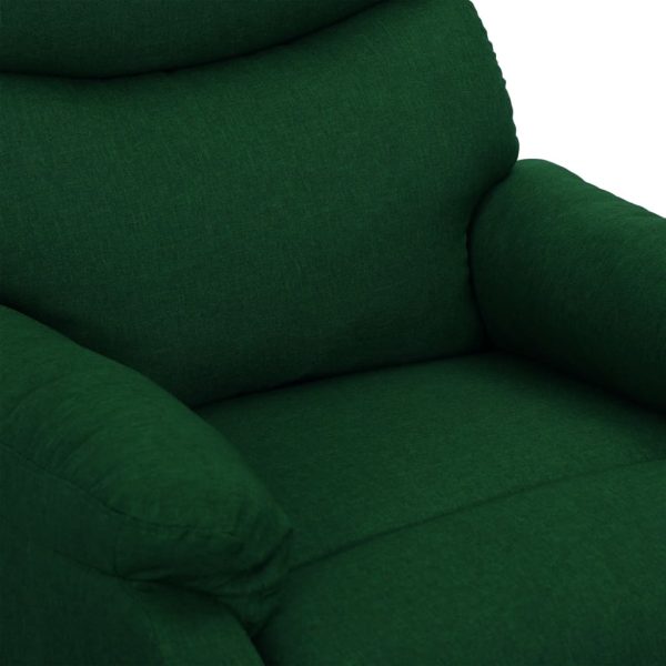 Poltrona reclinável elevatória massagens tecido verde-escuro - Image 7