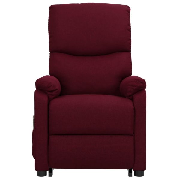 Poltrona reclinável elevatória de massagens tecido roxo - Image 4
