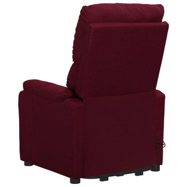 Poltrona reclinável elevatória de massagens tecido roxo - Image 5