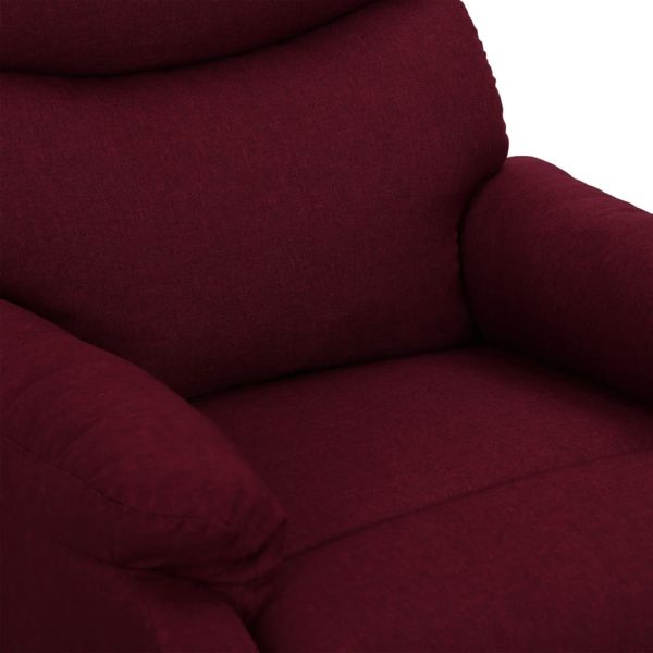 Poltrona reclinável elevatória de massagens tecido roxo - Image 7