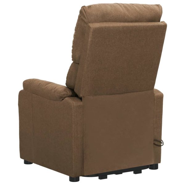 Poltrona reclin. elevatória massagens tecido cinza-acastanhado - Image 5