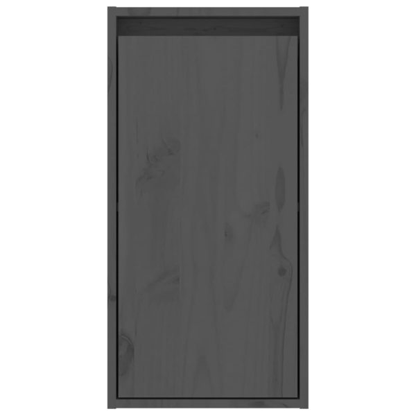 Móveis de TV 2 pcs madeira de pinho maciça cinzento - Image 9