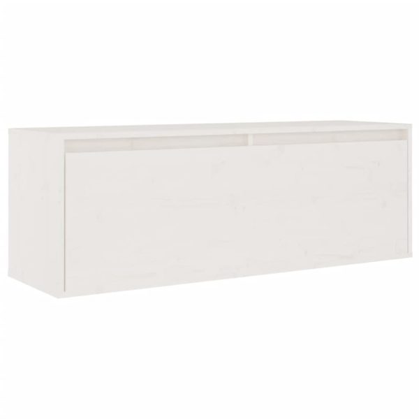 Móveis de TV 2 pcs madeira de pinho maciça branco - Image 5