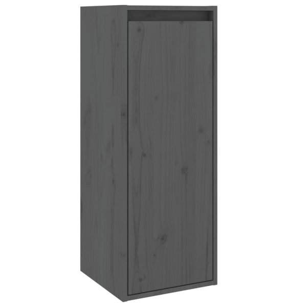 Móveis de TV 2 pcs madeira de pinho maciça cinzento - Image 8