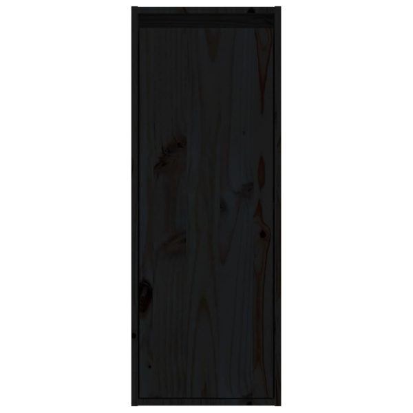 Móveis de TV 2 pcs madeira de pinho maciça preto - Image 9