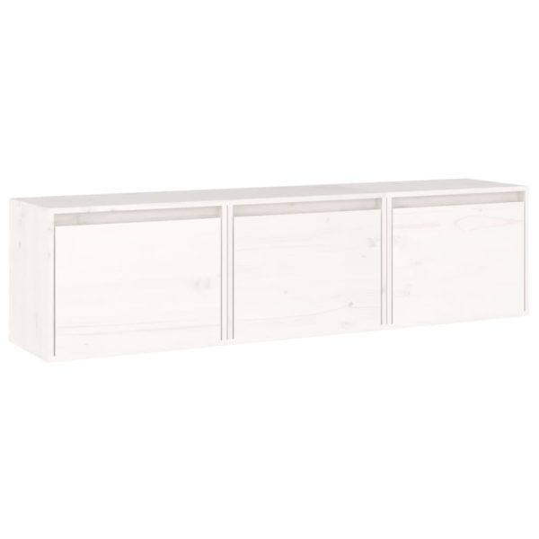 Móveis de TV 3 pcs madeira de pinho maciça branco - Image 2